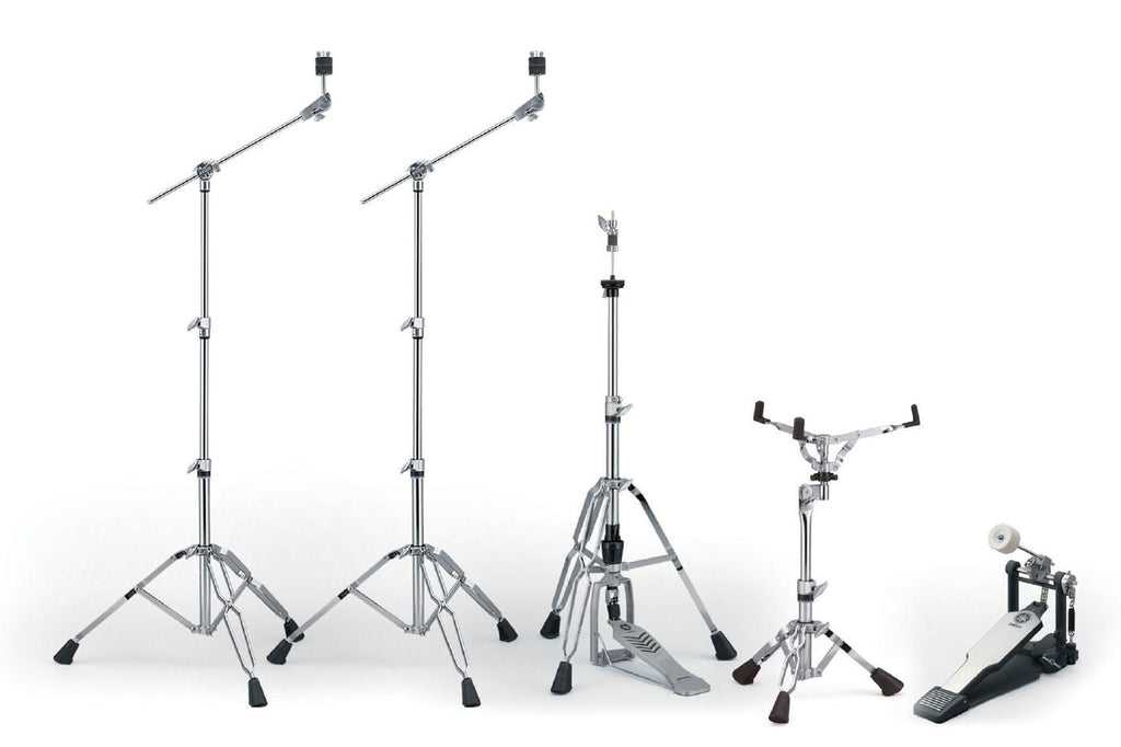 Yamaha Absolute Hybrid Maple 5-Piece Euro Drum Kit with Snare Drum, TH945B and HW880 Hardware Set - Polar White