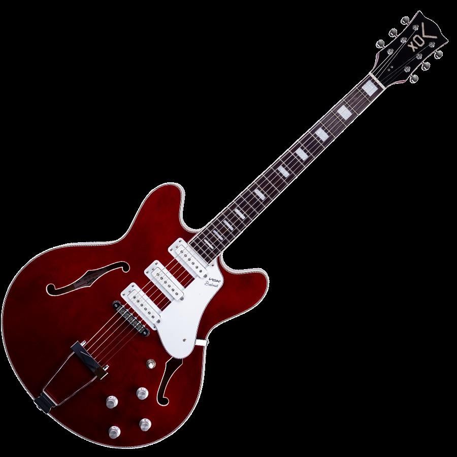 Vox Bobcat S66 Semi-Hollow Electric Guitar in Cherry Red
