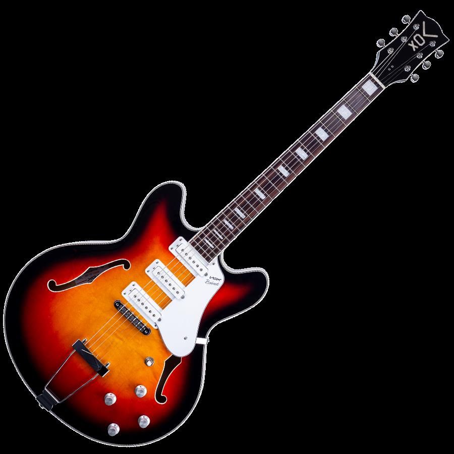 Vox Bobcat S66 Semi-Hollow Electric Guitar in Sunburst
