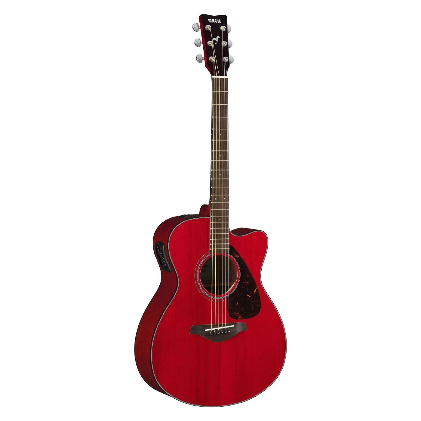 Yamaha FSX800C Dreadnought Acoustic Guitar with Solid Spruce Top in Ruby Red
