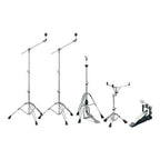 Yamaha HW880 drum hardware pack with cymbal stands, hi-hat stand, and bass drum pedal for drum kits.