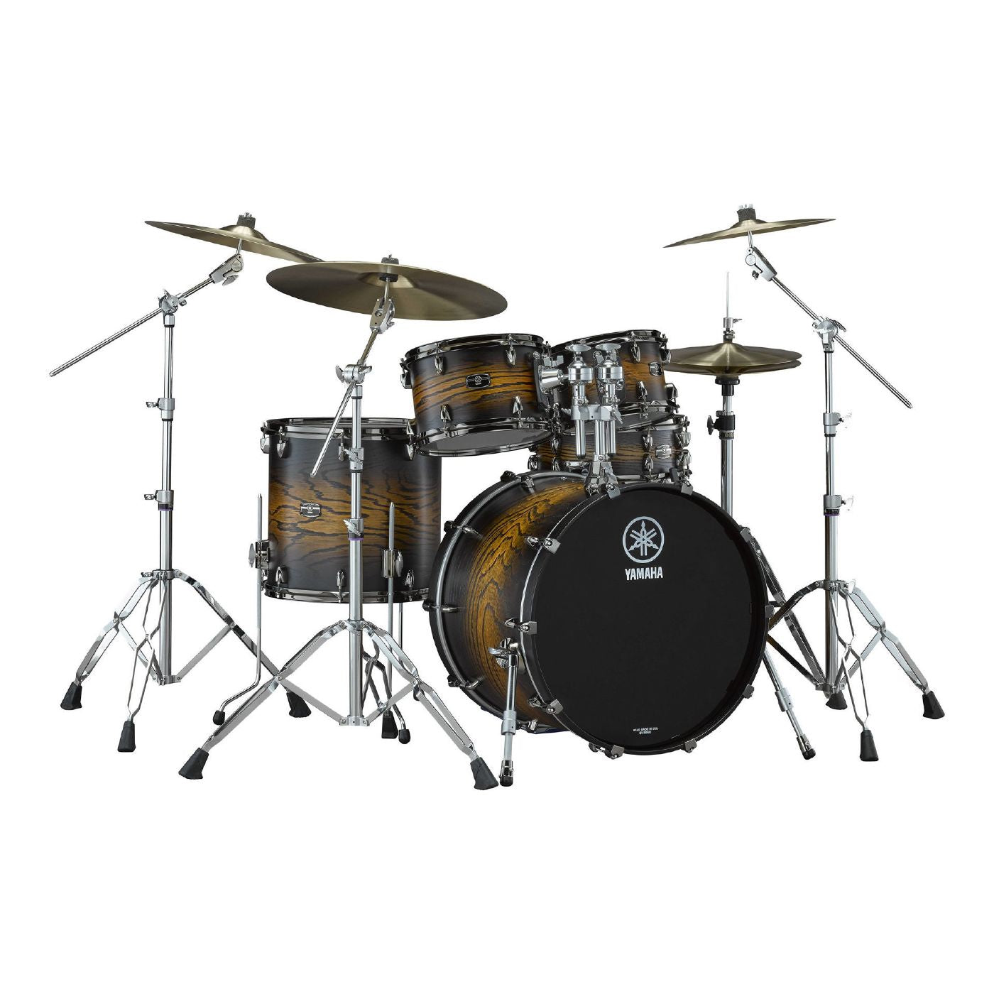 Yamaha Live Custom Hybrid Oak LHO22UES Euro Drum Kit with Hardware - Uzu Earth Sunburst