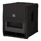 Yamaha SPCVR-DXS152 speaker sub cover fitting DXS15MKII speaker, protective bag with Yamaha branding and padded design.