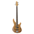 Yamaha TRBX174EW-NT electric bass guitar featuring exotic wood finish in natural color, showcasing 4-string design.
