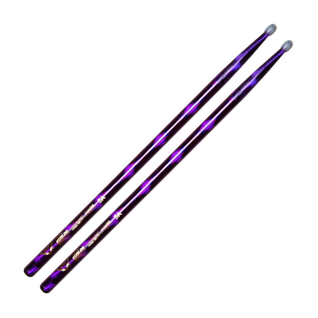 Vater VCP5AN Colour Wrap Purple Optic Los Angeles 5A Drumsticks - Nylon Tip