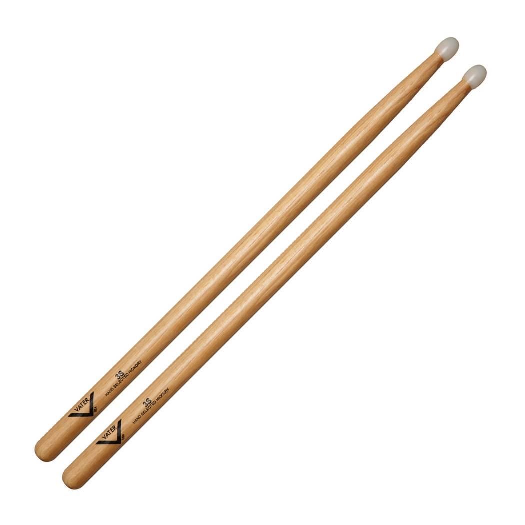 Vater VH3SN American Hickory 3S Drumsticks - Nylon Tip