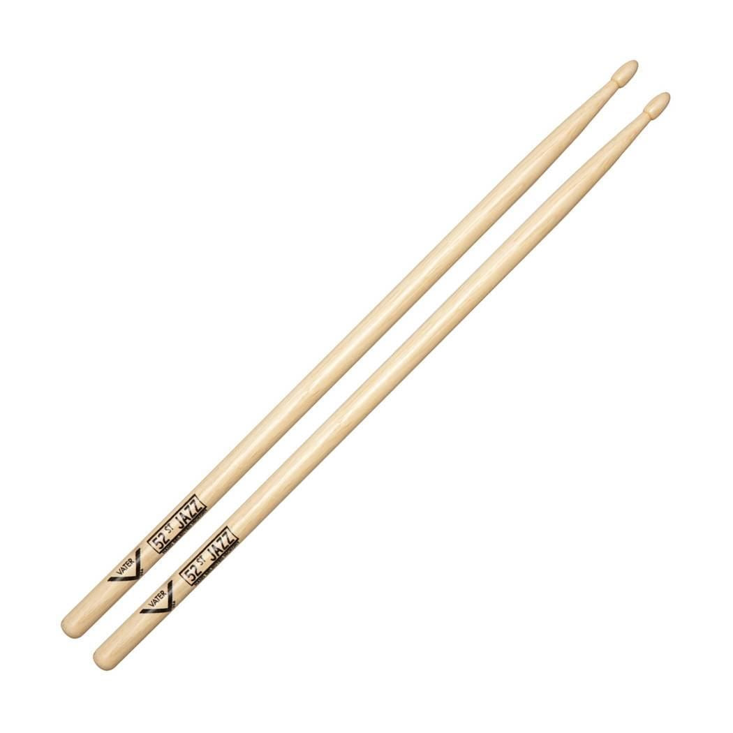 Vater VH52JW American Hickory 52nd Street Jazz Drumsticks - Wood Tip