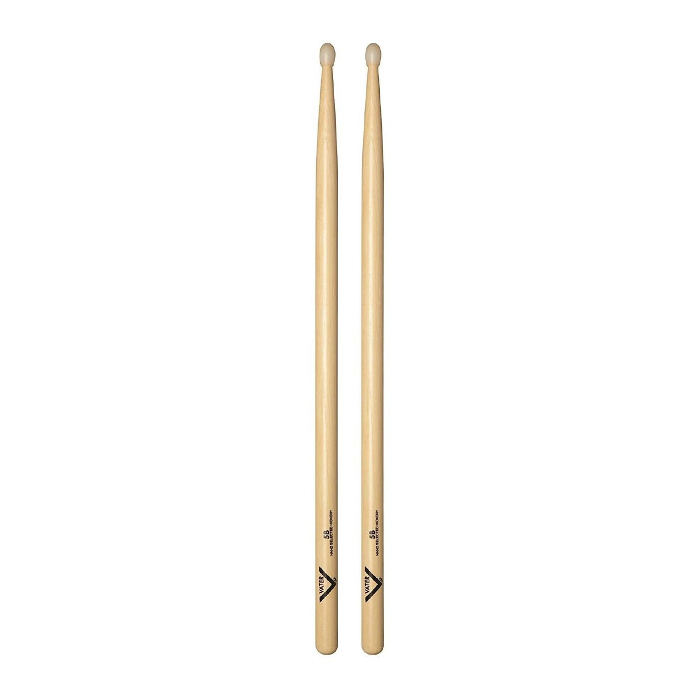 Vater VH5BN 5B Nylon Tip American Hickory Drumsticks