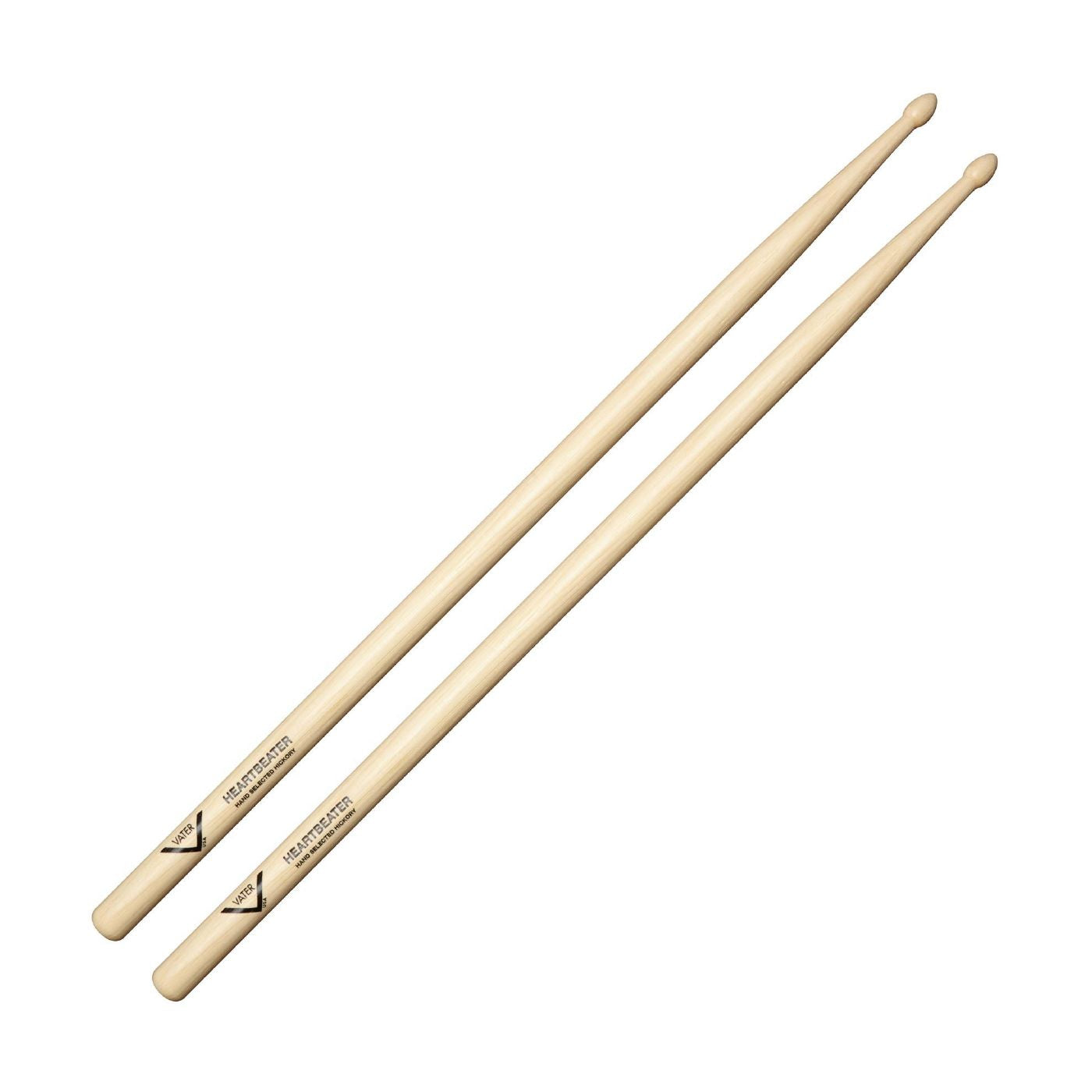 Vater VHHBW American Hickory Heartbeater Drumsticks - Wood Tip