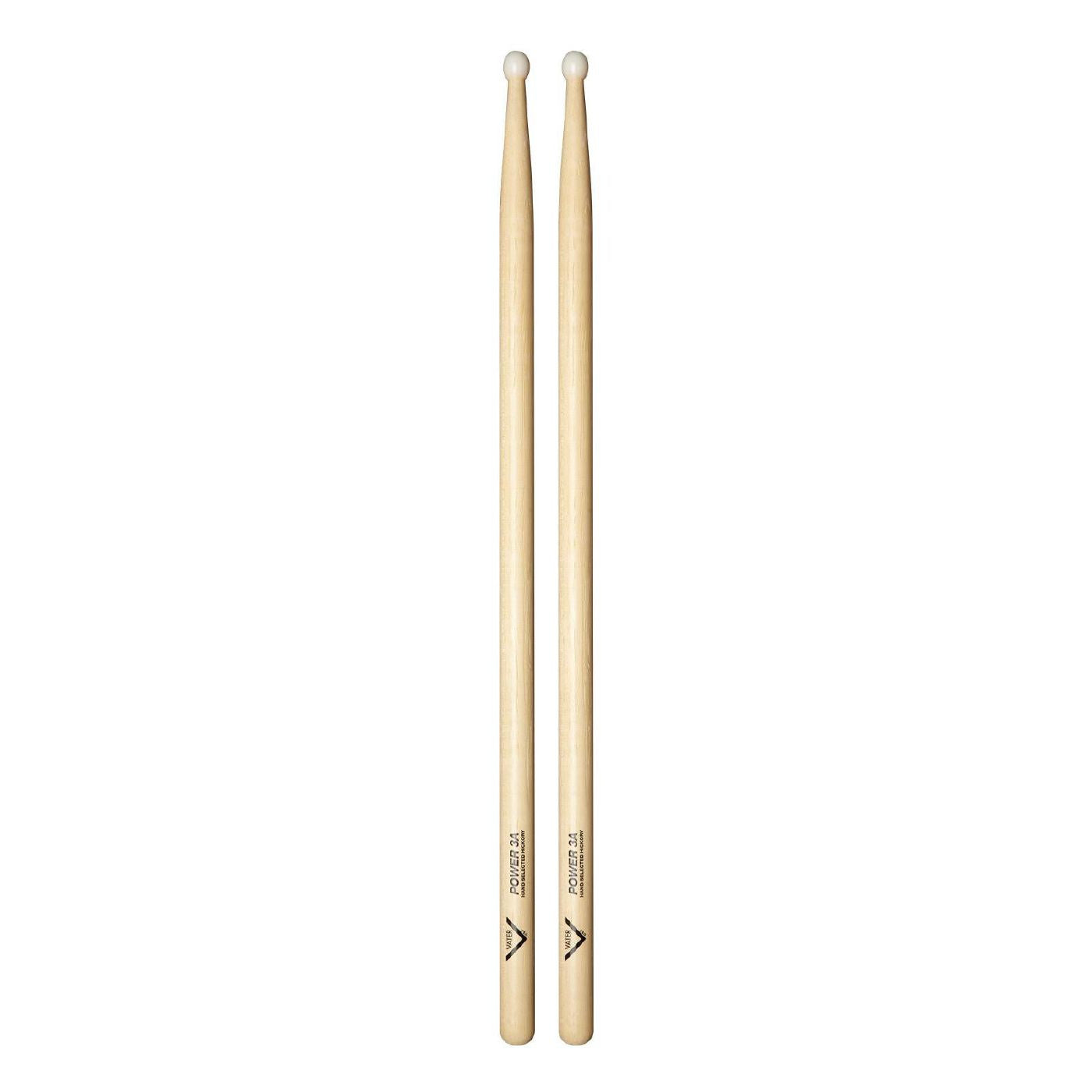 Vater VHP3AN American Hickory Power 3A Nylon Tip Drumsticks