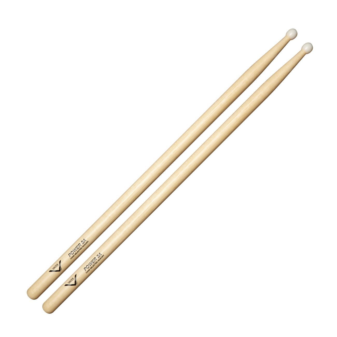 Vater VHP3AW American Hickory Power 3A Wood Tip Drumsticks