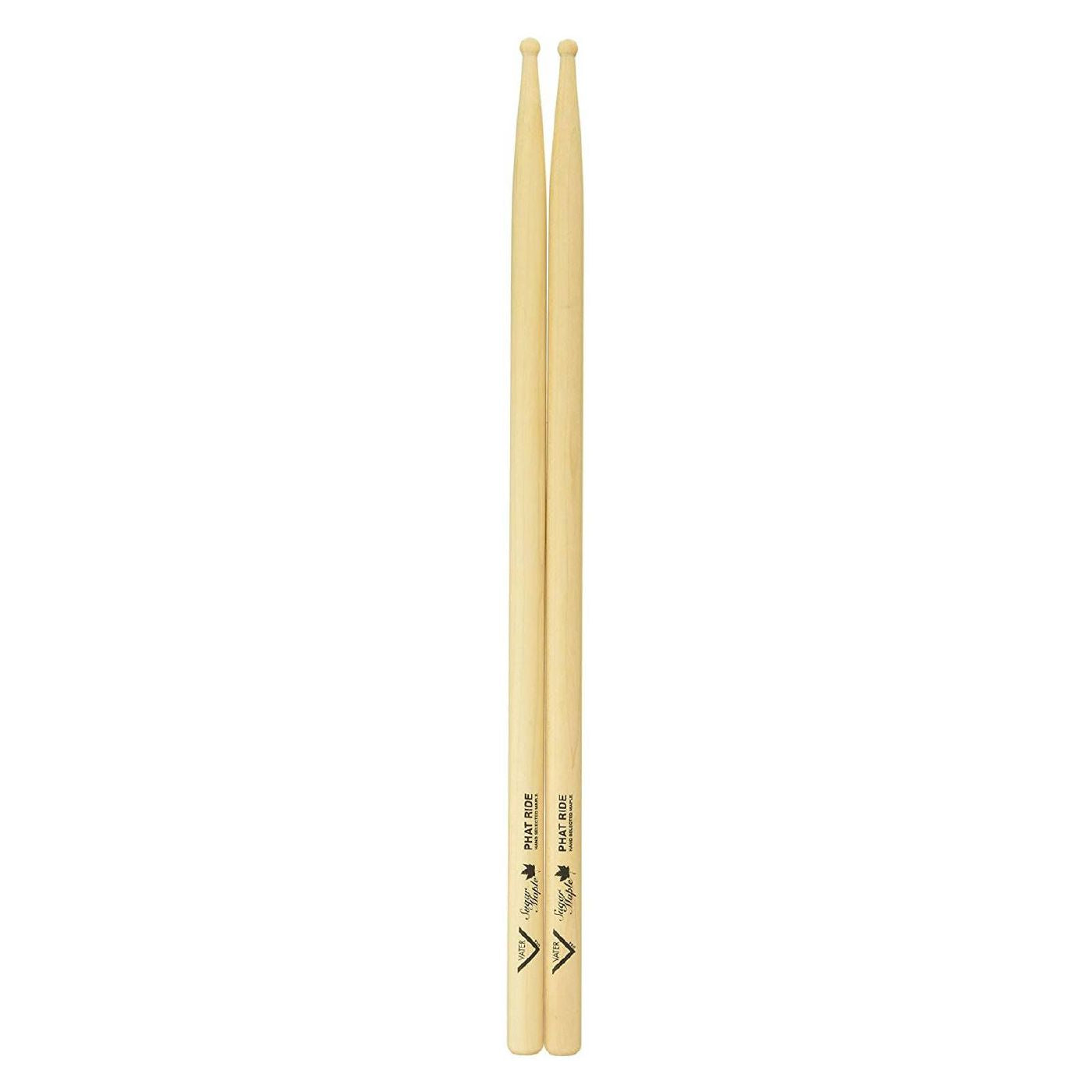 Vater VSMPTRW Sugar Maple Phat Ride Drumsticks - Wood Tip