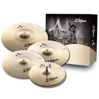 Zildjian A Family Sweet Ride Cymbal Pack featuring 14", 16", 18", and 21" cymbals on a white background.