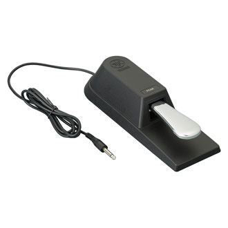 Yamaha FC4A piano-style sustain pedal for keyboards, showing the black pedal with cord attached, used as a keyboard accessory.