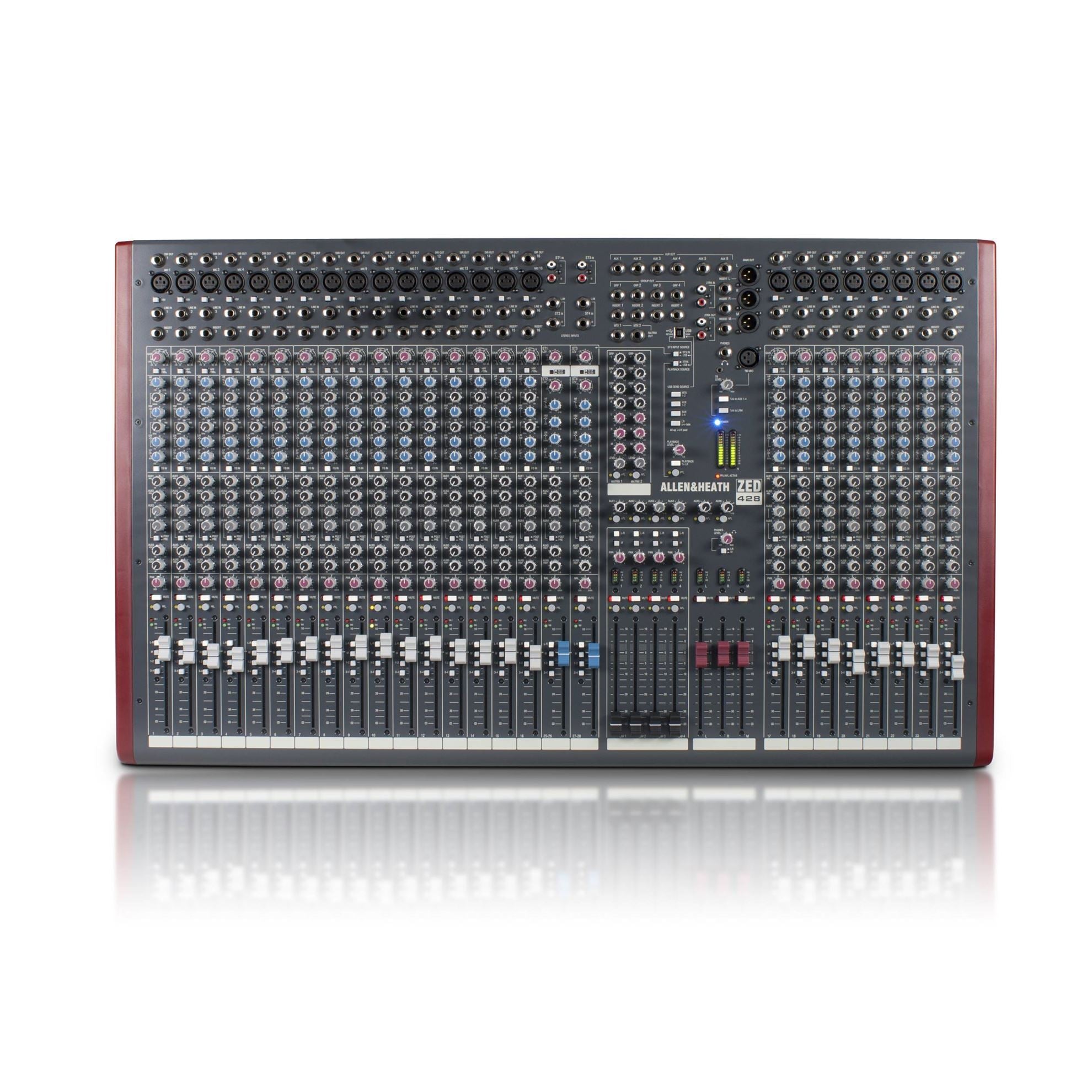 Allen & Heath 24 Mono/2 Stereo INS, 6 AUX, 4-Band Dual Mid-Sweep EQ, 4 Group with LRM, USB IO
