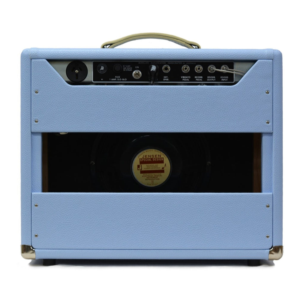 Achillies Zephyr 15w 1x10 Tube Guitar Combo Amplifier with Jensen C10R - Sky Blue Bronco Tolex