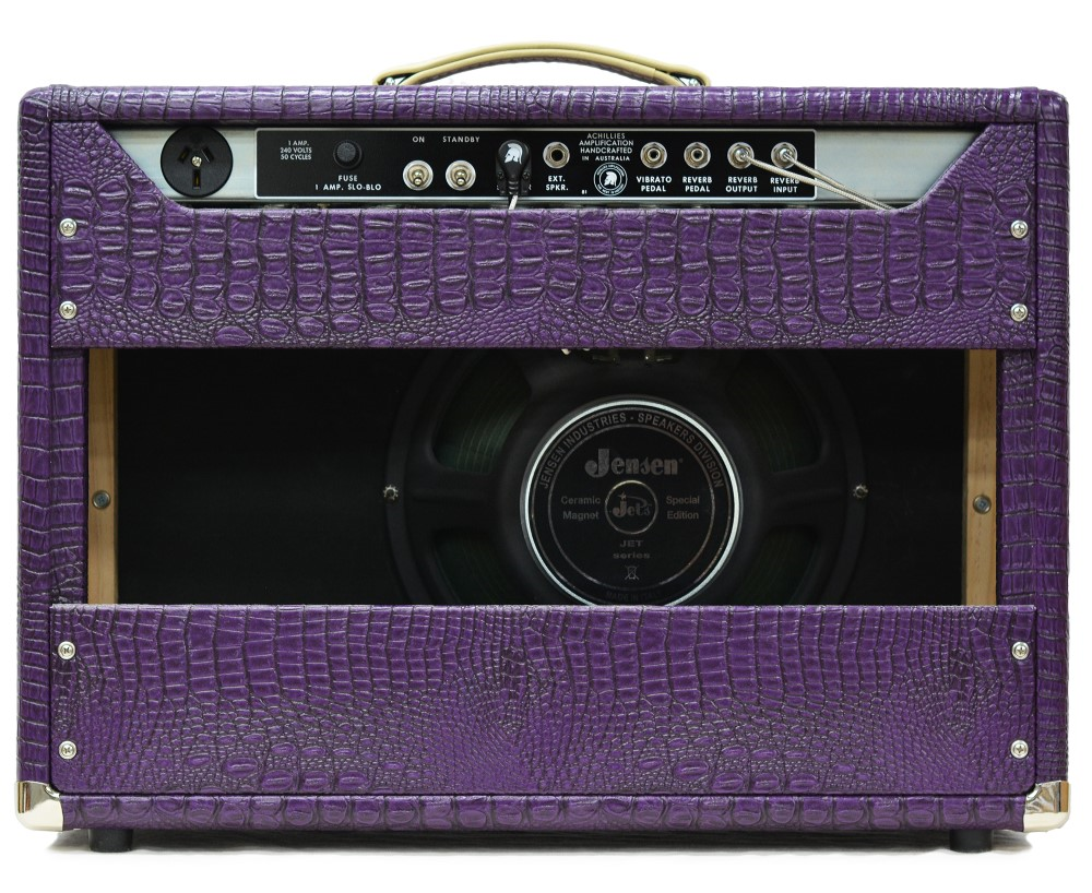 Achillies Zephyr 22W 1x12 Tube Combo Guitar Amp with Jensen Speaker - Purple Crocodile Tolex