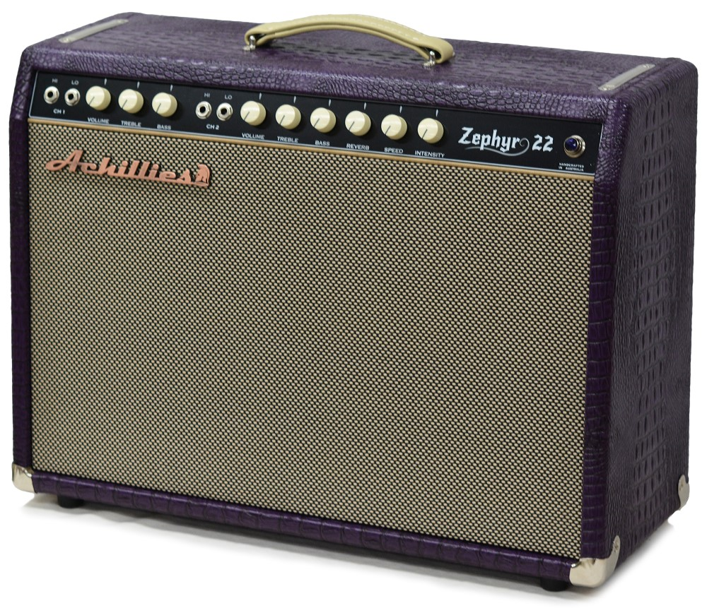 Achillies Zephyr 22W 1x12 Tube Combo Guitar Amp with Jensen Speaker - Purple Crocodile Tolex