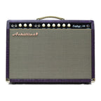 Achillies Zephyr 22W 1x12 guitar amplifier with Jensen speaker in purple crocodile tolex, showcasing its stylish vintage design.