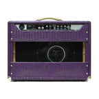 Achillies Zephyr 22W 1x12 guitar amplifier with Jensen speaker in purple crocodile tolex, showcasing the stylish vintage design.