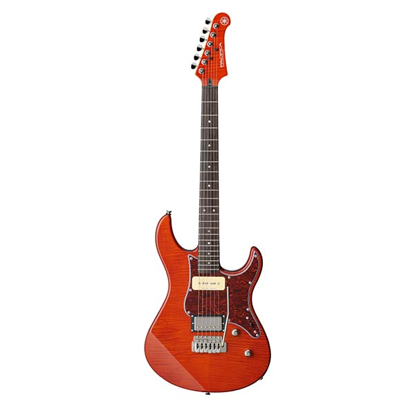 Yamaha PAC611V Pacifica Electric Guitar with Tinted Maple Neck in Caramel Brown Flamed Maple