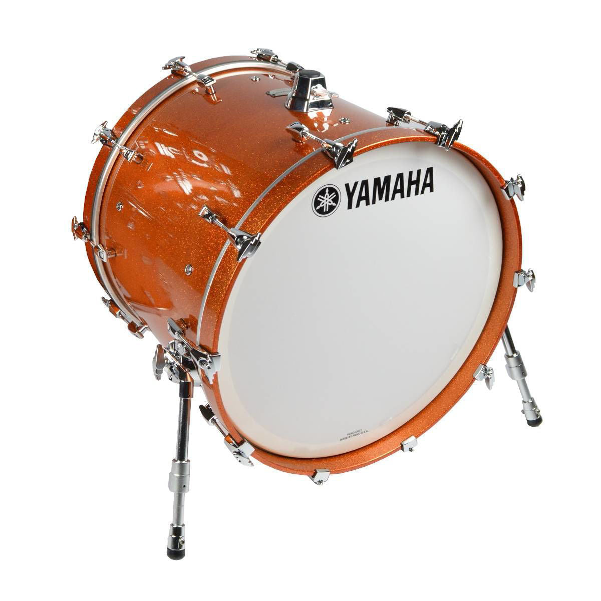 Yamaha Absolute Hybrid Maple 18 x 14 Inch Bass Drum in Orange Sparkle