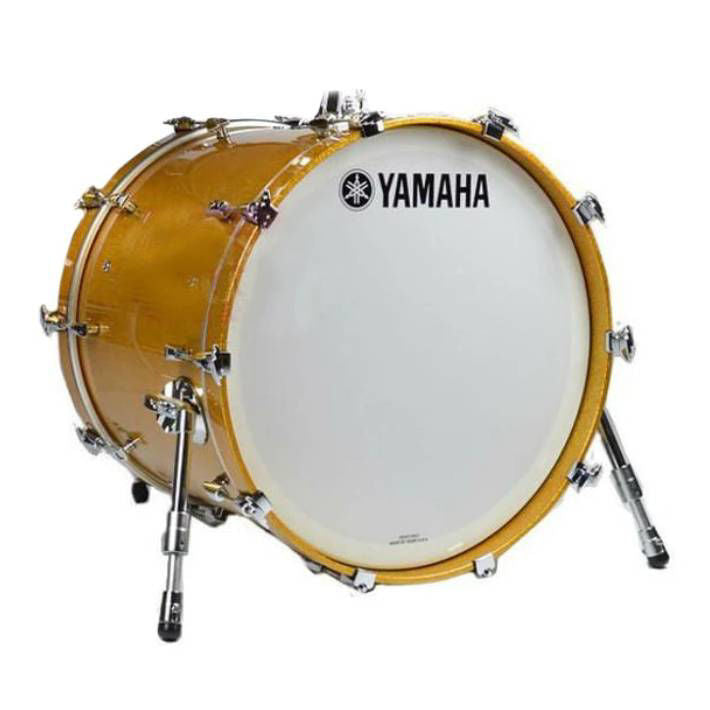 Yamaha Absolute Hybrid Maple 22 x 18 Inch Bass Drum in Gold Champagne Sparkle