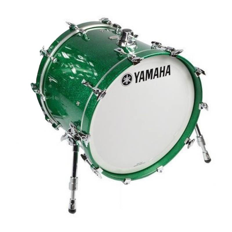 Yamaha Absolute Hybrid Maple 24 x 14 Inch Bass Drum in Jade Green Sparkle