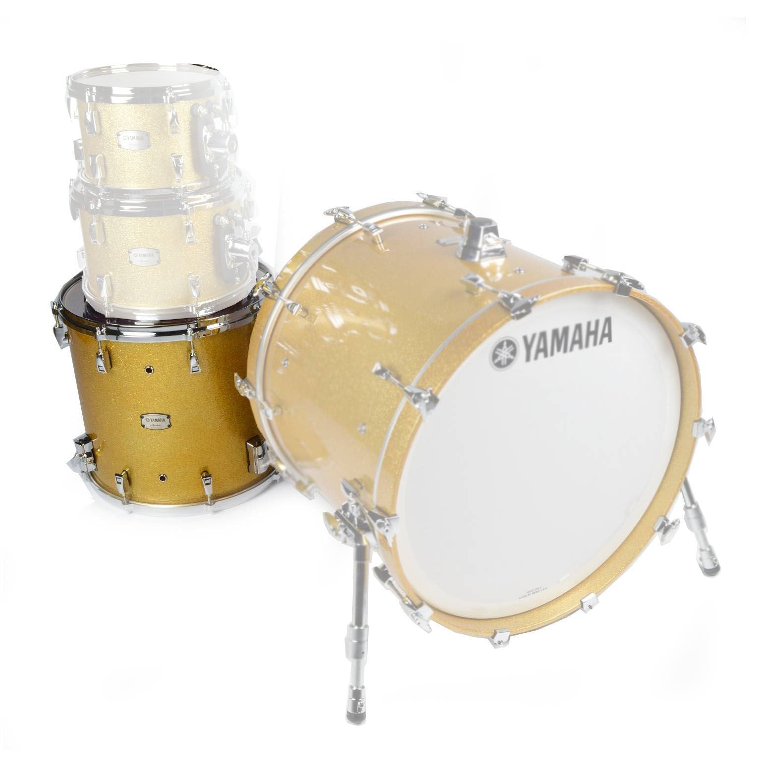 Yamaha Absolute Hybrid Maple 16 x 15 Inch Floor Tom in Gold Champagne Sparkle