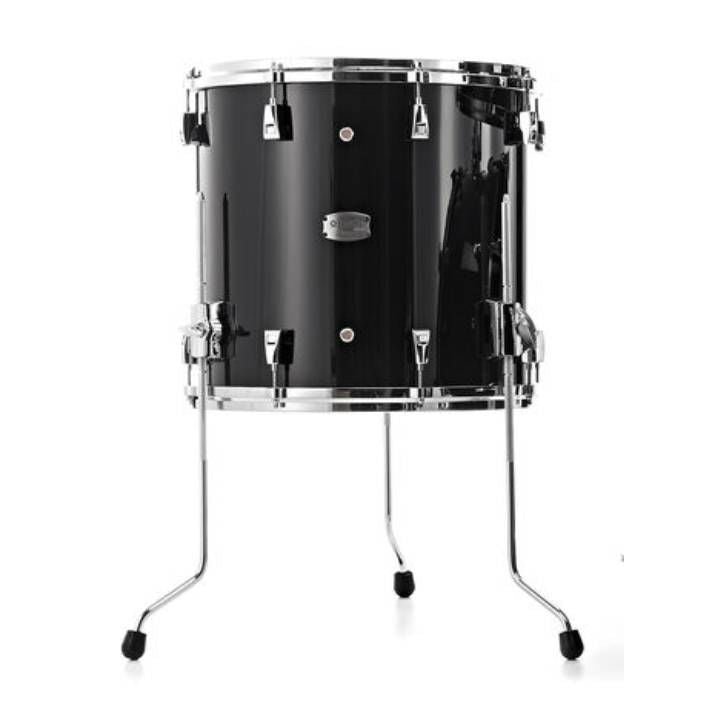 Yamaha Absolute Hybrid Maple 18 x 16 Inch Floor Tom in Solid Black