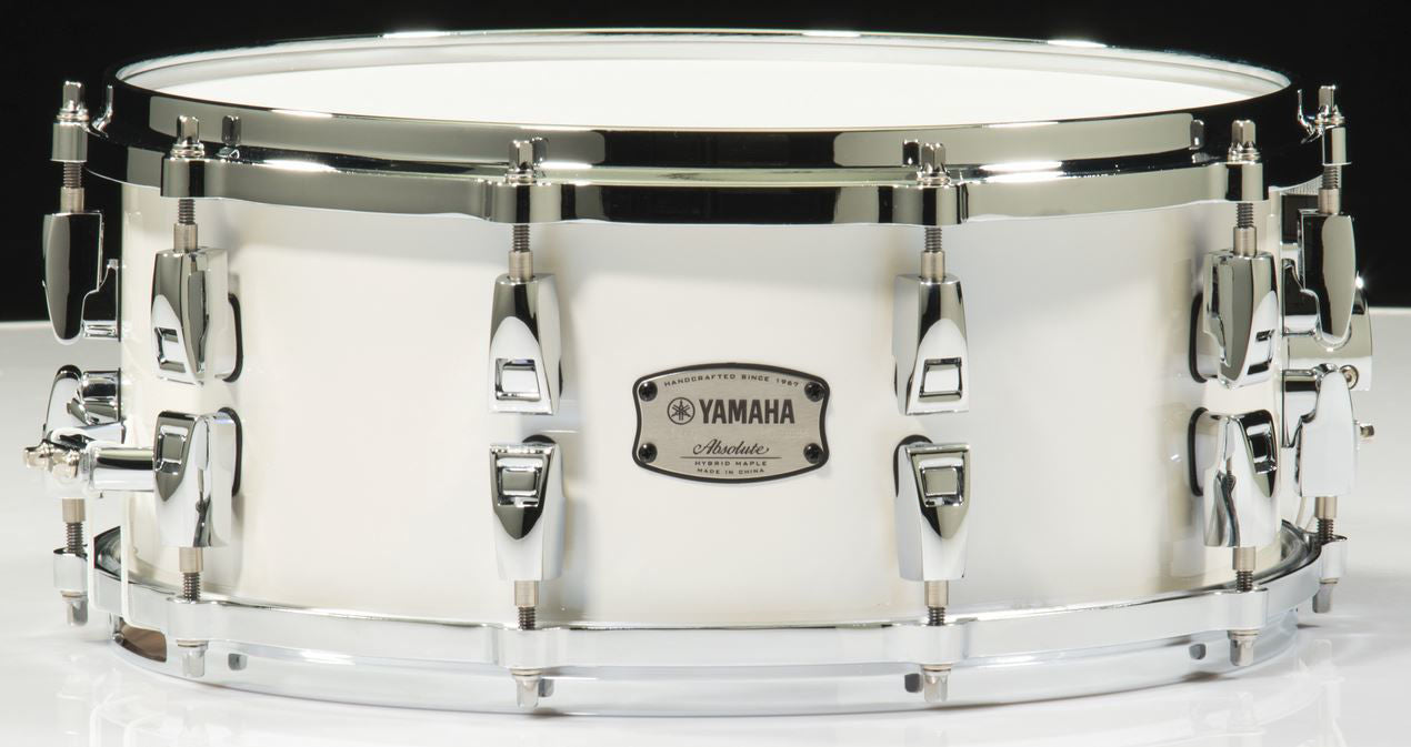 Yamaha Absolute Hybrid Maple 14 x 6 inch Snare Drum in Polar White