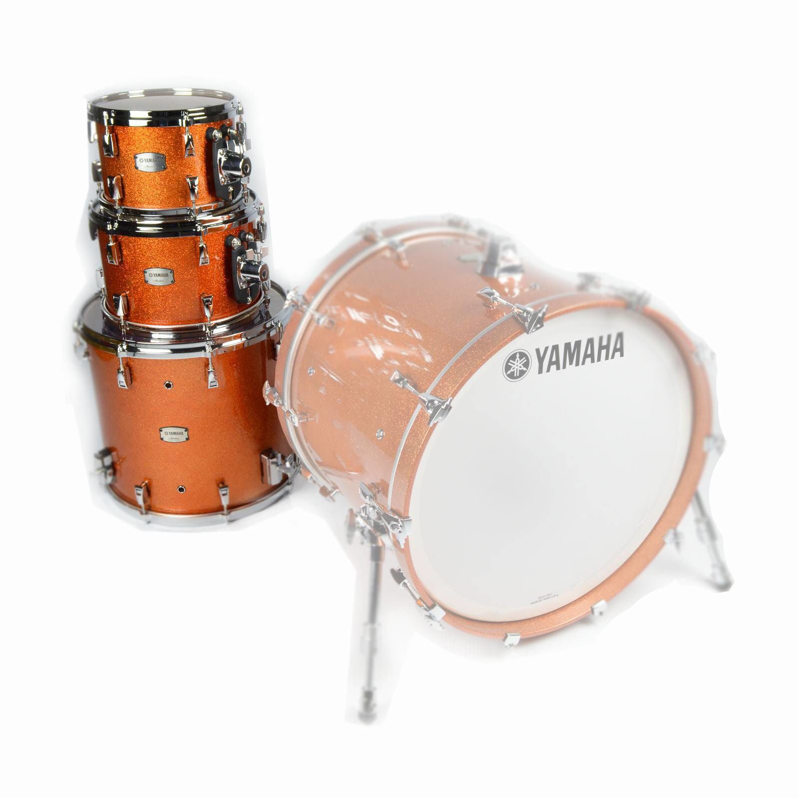 Yamaha AMP6F3ORS Absolute Hybrid Maple Euro Tom Pack with TH945B in Orange Sparkle