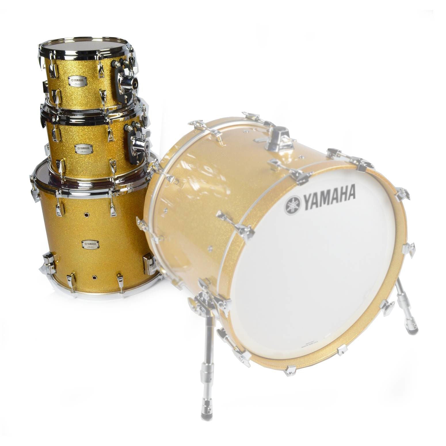 Yamaha AMP6F3GCS Absolute Hybrid Maple Euro Tom Pack with TH945B in Gold Champagne Sparkle