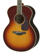 Yamaha LS6-BS//ARE acoustic guitar in brown sunburst finish with a natural wood top and detailed craftsmanship.