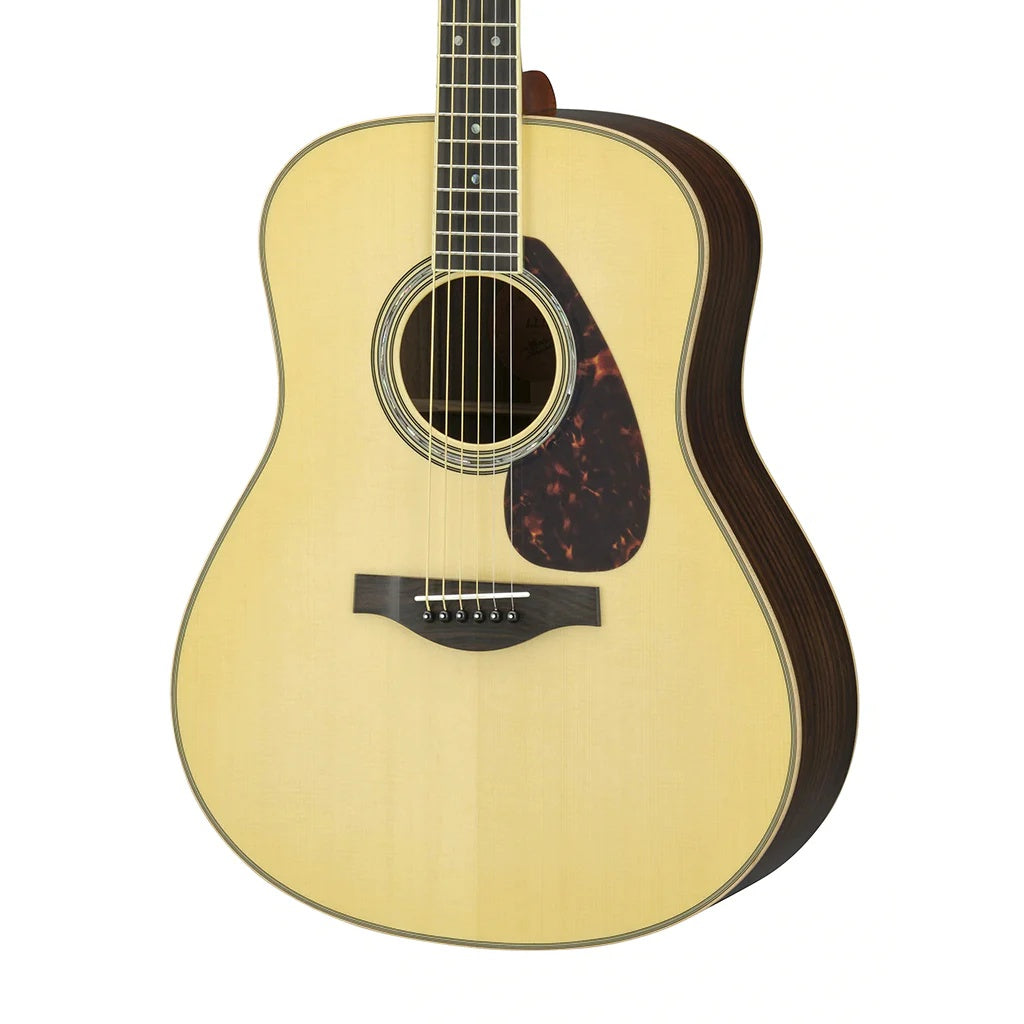 Yamaha LL16-NT//ARE acoustic guitar in natural finish with a dreadnought body and rosewood back and sides.