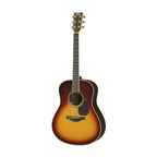 Yamaha LS16 small body acoustic guitar with rosewood back and sides, brown finish, shown from the front.