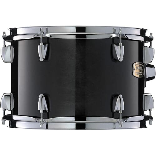 Yamaha Stage Custom 10x7 inch black tom drum in Raven Black finish, single drum for drum set percussion, detailed shot