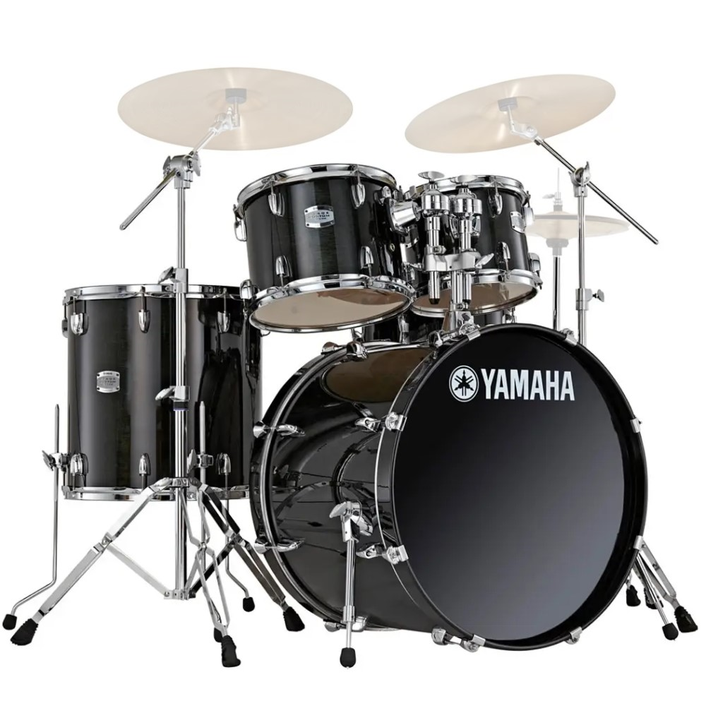 Yamaha Stage Custom Birch 20/14/12/10+14S 5pc Shell Pack - Raven Black