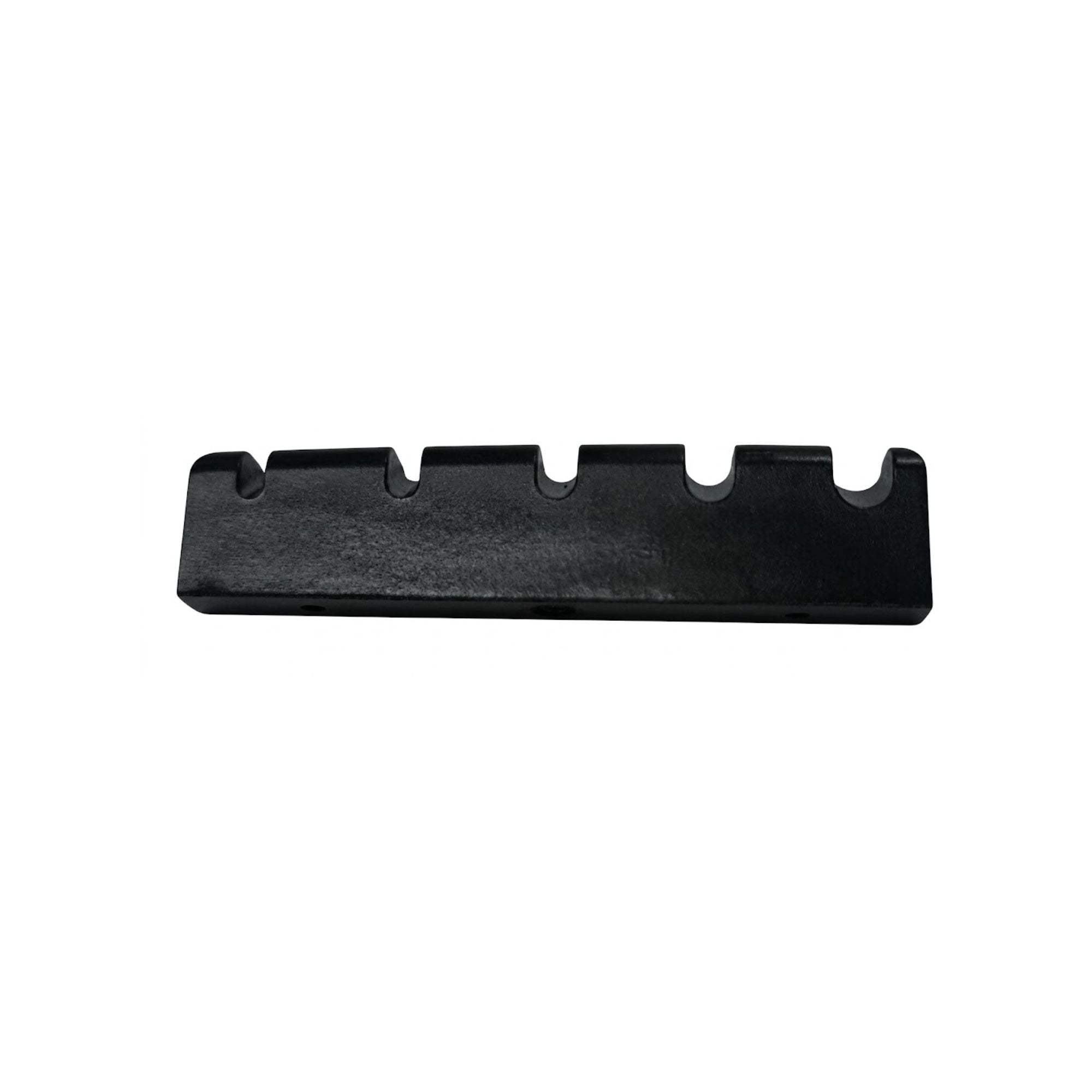 Black Yamaha UREA43 5-string bass nut, guitar part, with precise fit and durable UREA material, shown in the product image.