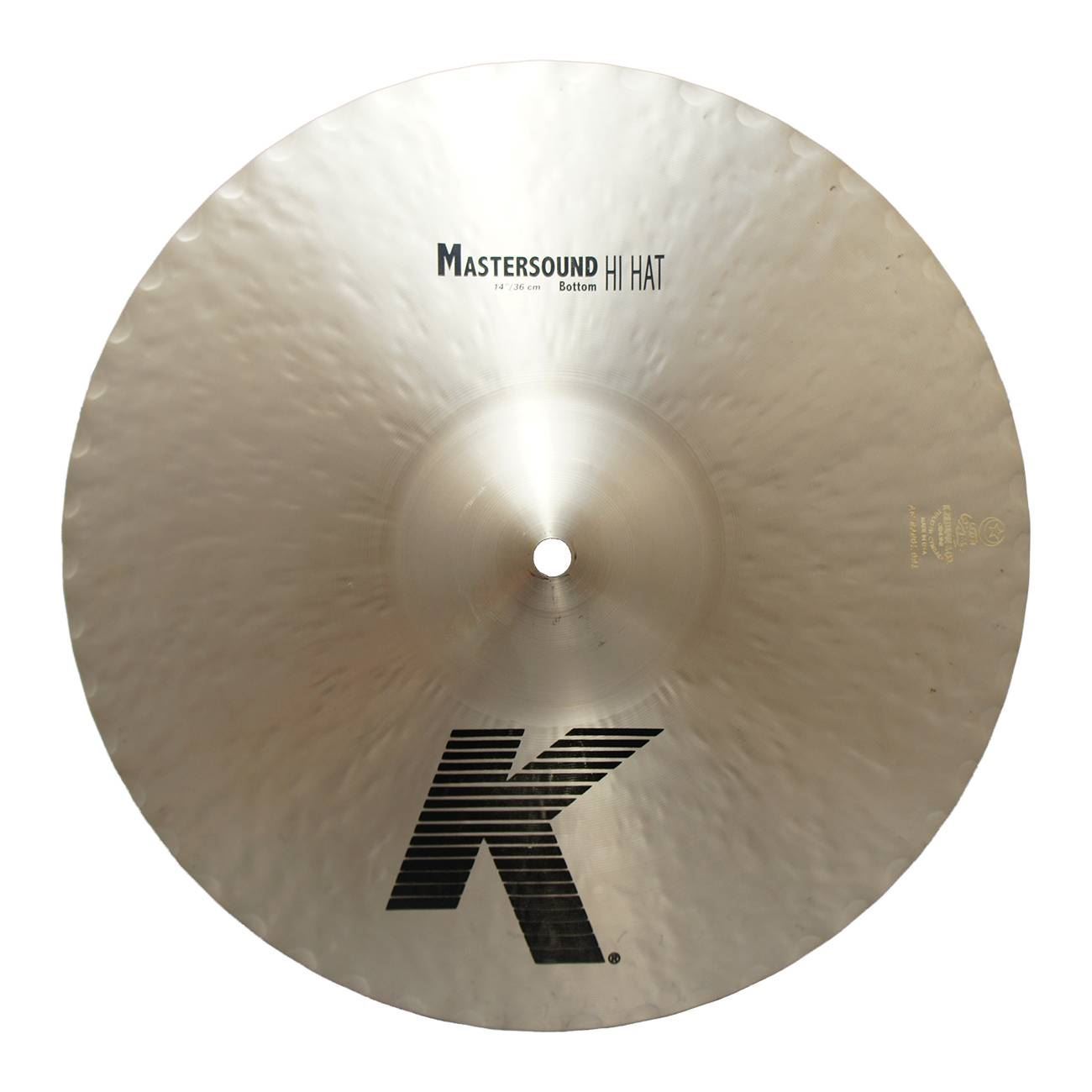 Zildjian K 14 inch Mastersound Hi-Hat Cymbal (Bottom)