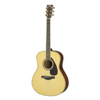 Yamaha LL16M-NT//ARE acoustic guitar in natural finish, showing the body and fretboard detail in a well-lit image