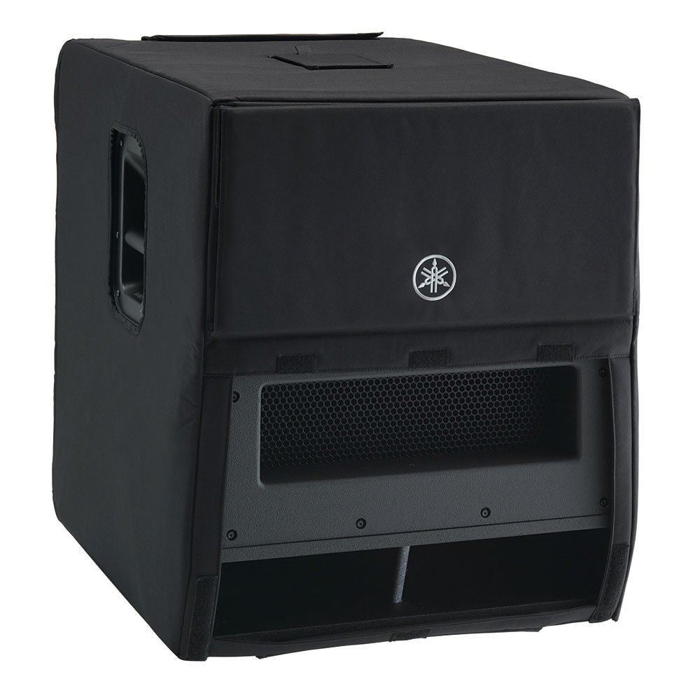 Yamaha DXS18 speaker sub cover in black, designed to protect the subwoofer from dust and damage during transport.