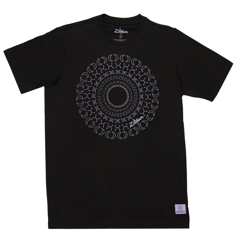 Zildjian Limited Edition 400th Anniversary Alchemy T-shirt in small size, featuring drum-themed graphic and Zildjian branding.