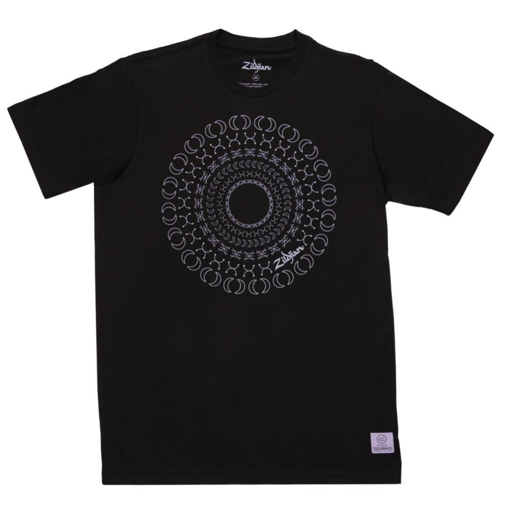 Zildjian Limited Edition 400th Anniversary Alchemy T-shirt in small size, featuring drum-themed graphic and Zildjian branding.
