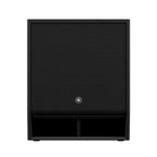 Yamaha DXS18XLF 18-inch powered PA subwoofer with 1600W, showcasing its front grille and control panel for live sound reinforcement.