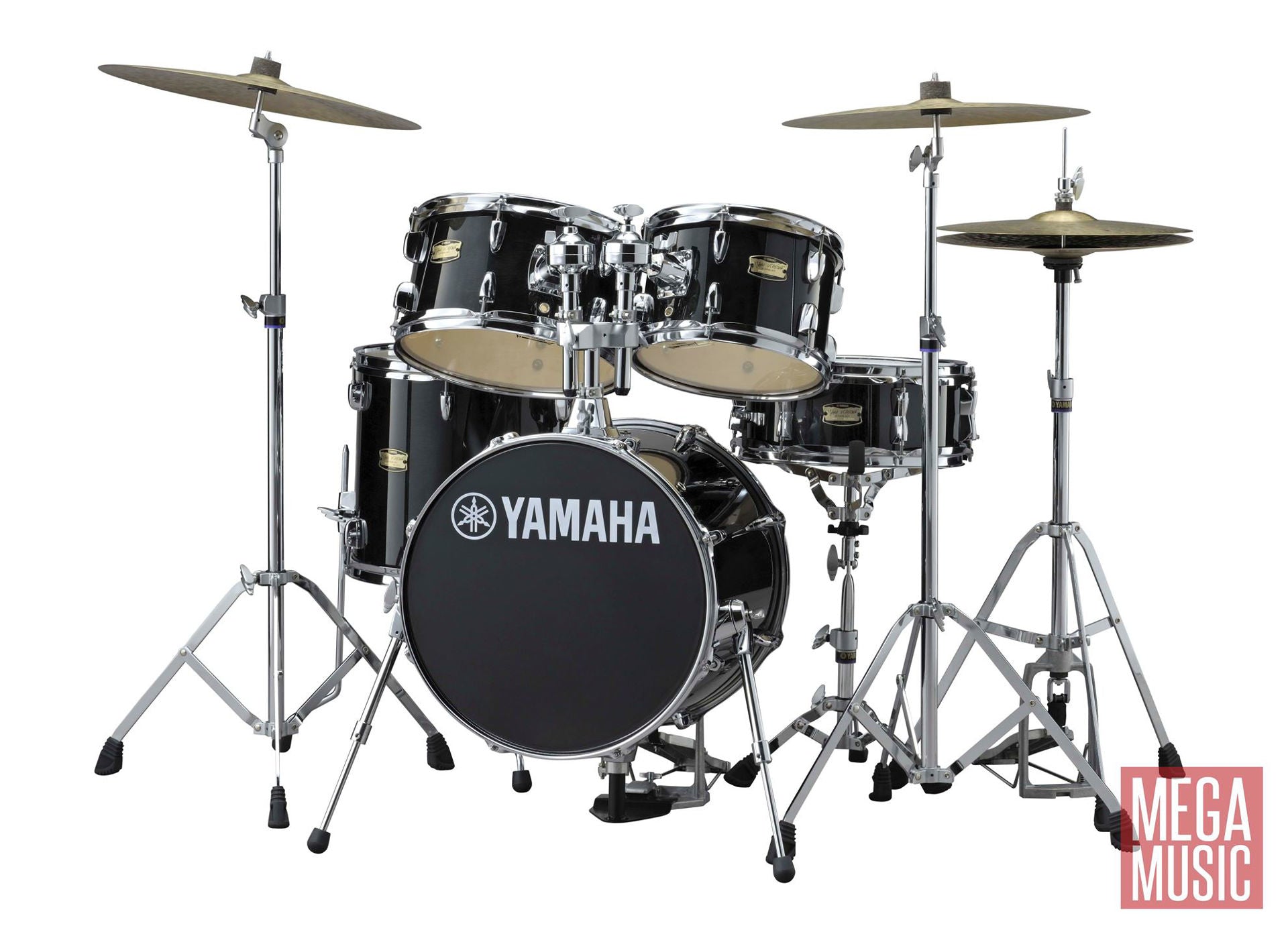 Yamaha Manu Katche Junior Drum Kit in Raven Black Lacquer