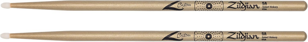 Zildjian Z Custom Ltd Ed. 5A Nylon Tip Drumsticks - Gold Chroma