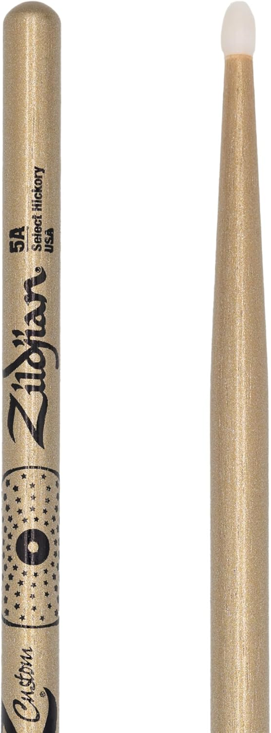 Zildjian Z Custom Ltd Ed. 5A Nylon Tip Drumsticks - Gold Chroma