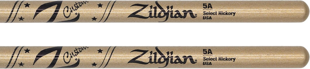 Zildjian Z Custom Ltd Ed. 5A Wood Tip Drumsticks - Gold Chroma
