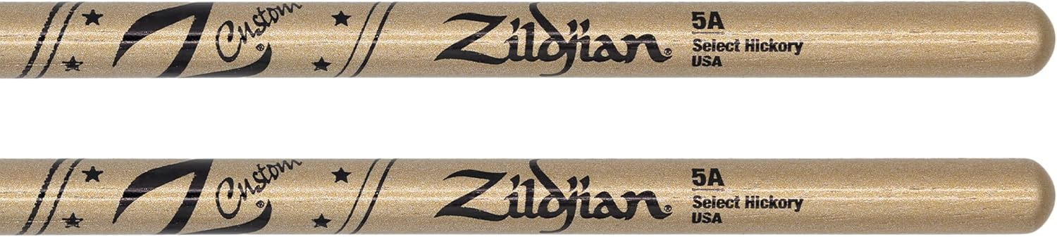 Zildjian Z Custom Ltd Ed. 5A Wood Tip Drumsticks - Gold Chroma